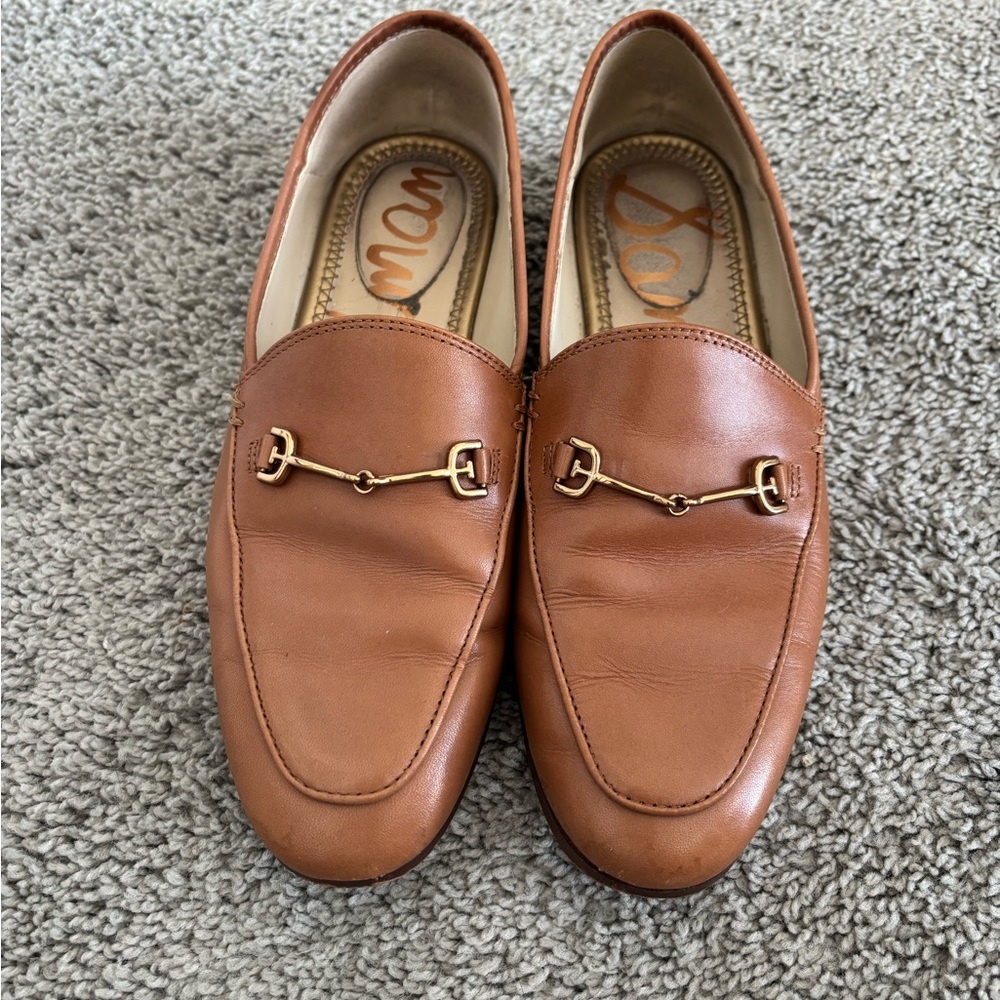 Women’s cognac Sam Edelman Horse Bit Loafer 6.5
